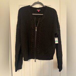 Vince Camuto zip up cardigan NWT, size L.